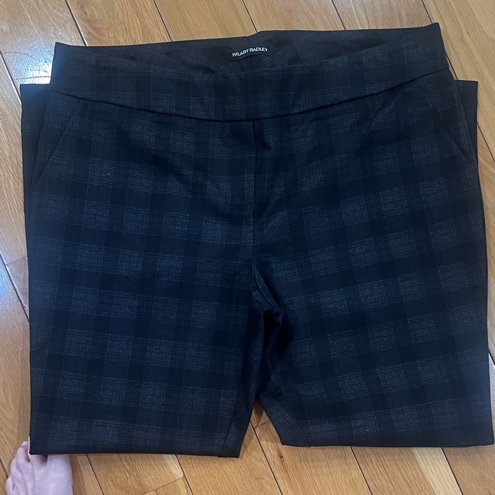 Women’s Hilary Radley Charcoal Plaid Trousers - Picture 4 of 4